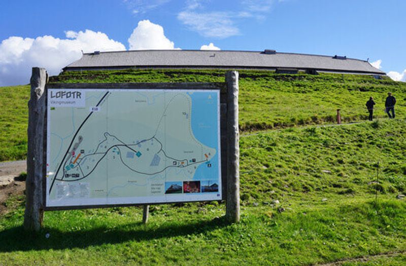 The Lofotr Viking Museum in the Lofoten Archipelago in Norway.