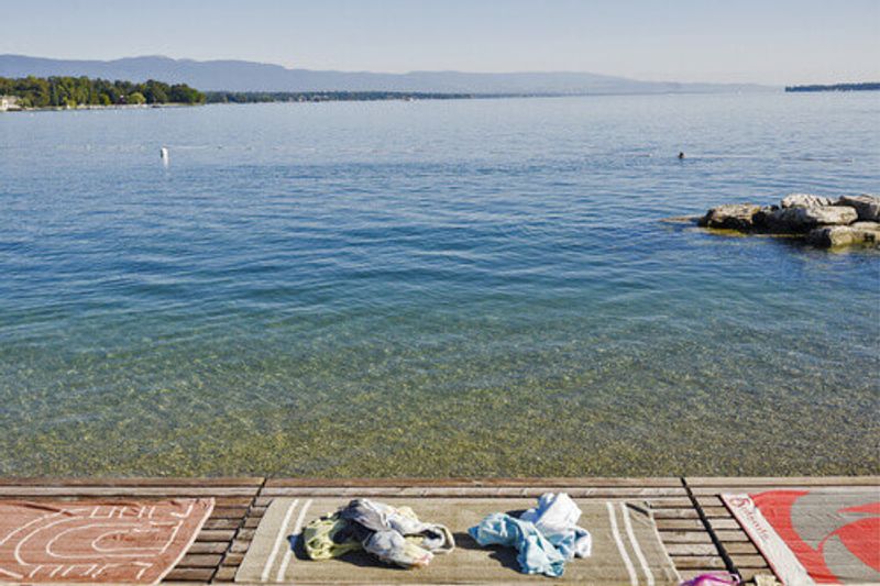 The Baths of the Paquis are a very popular place in Geneva, Switzerland.