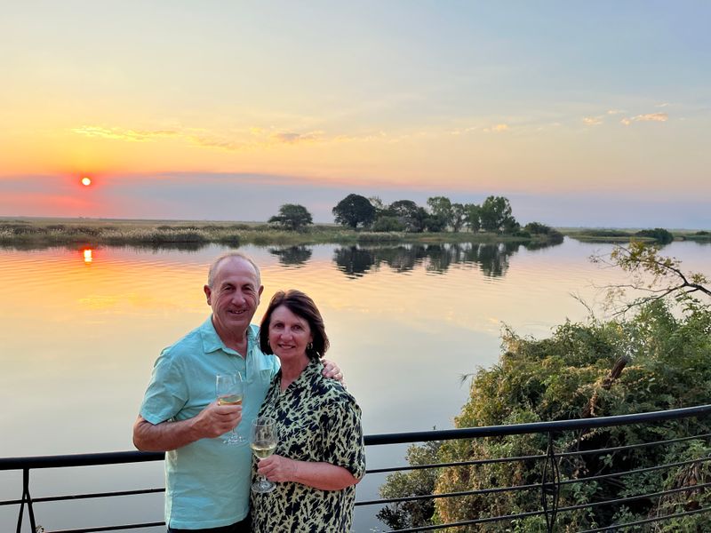 Gary and Wendy at Chobi River Lodge (Photo: supplied)