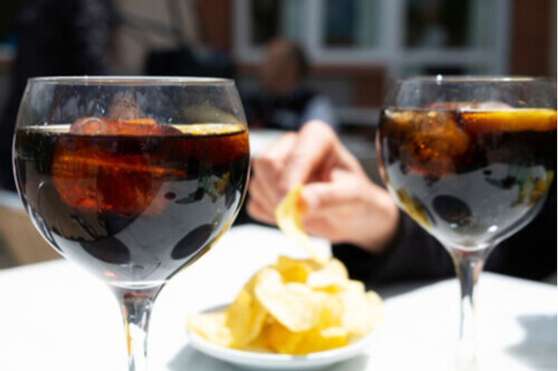 Vermut with tapas in Spain.