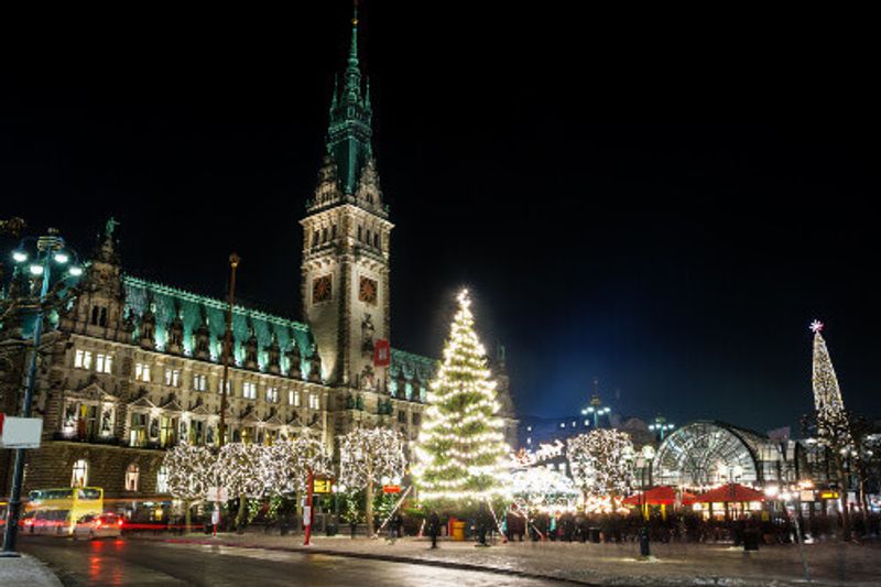 Christmas week in Weihnachtsmarkt, Hamburg.