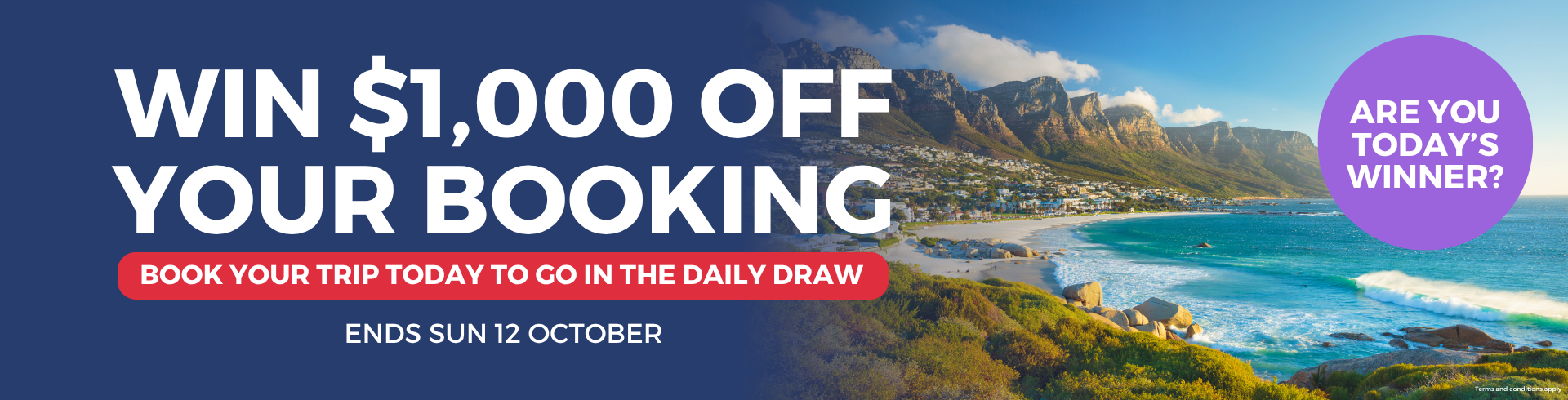 Book to WIN $1,000 off your holiday!