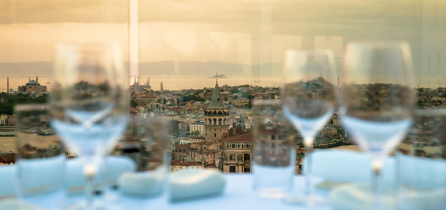 Dining at Mikla Rooftop Bar, image via Mikla