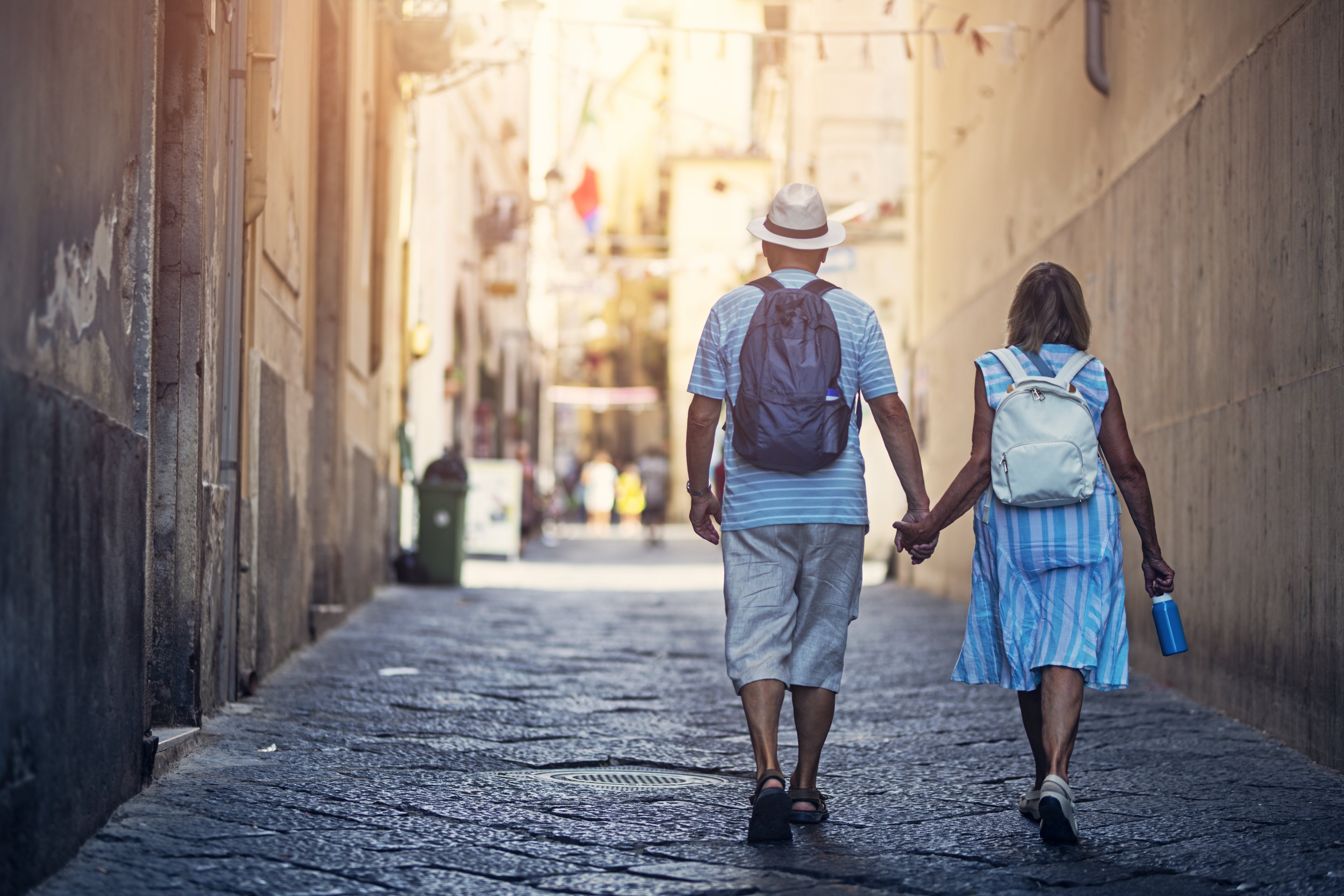 A leisurely stroll through a charming small town in Southern Italy