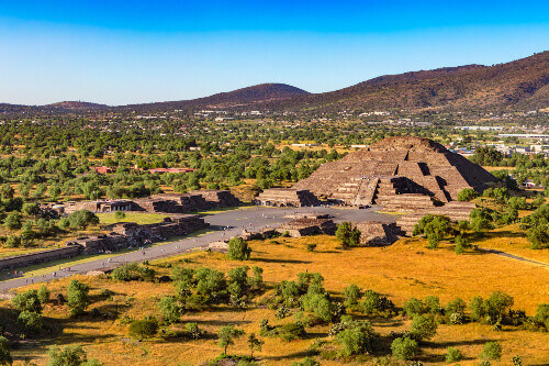 The Pyramid of the Moon and fragments of the Avenue of the Dead in Teotihuacan, are a UNESCO World Heritage Site.