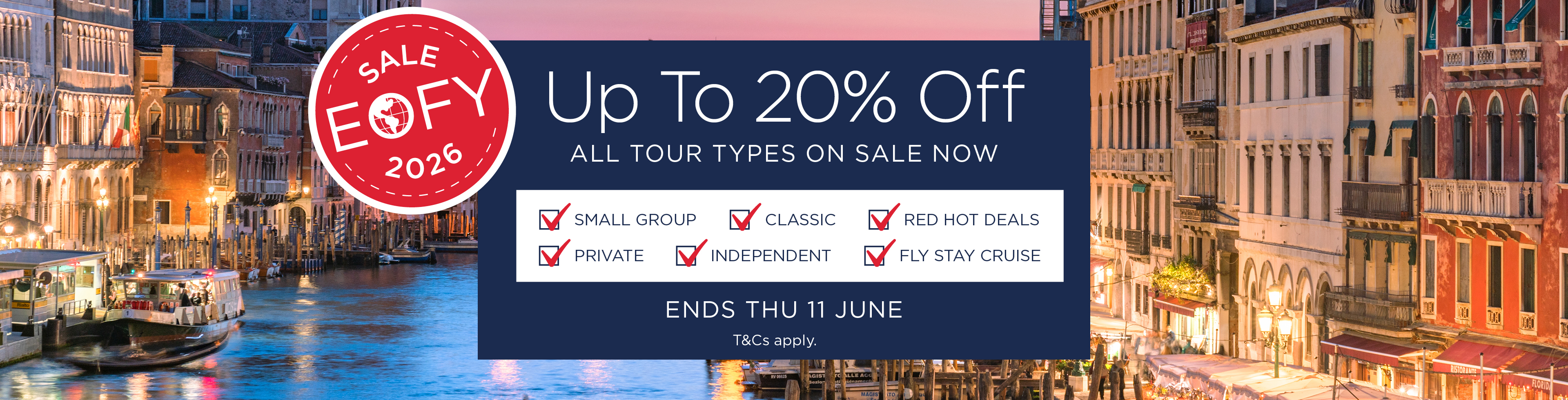 Tour Your Way: Up to 20% Off